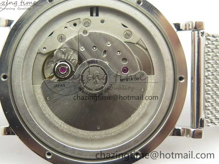 MIROTIME 0701 Breathable Portofino IW356501 SS V3 MK 1:1 Best Edition White Dial Gold Markers On SS Mesh Bracelet MIYOTA 7197